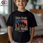 American Birthday USA Flag 250th Anniversary 250 Years Unisex Patriotic Graphic T-Shirt