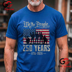 American Birthday USA Flag 250th Anniversary 250 Years Unisex Patriotic Graphic T-Shirt