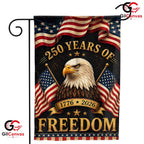 American Eagle 250 Years Of Freedom Garden Flag 1776-2026 Yard Decor Banner