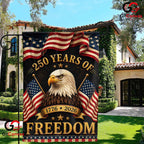 American Eagle 250 Years Of Freedom Garden Flag 1776-2026 Yard Decor Banner