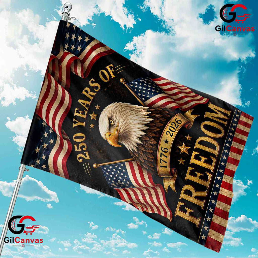 American Eagle 250 Years Of Freedom Garden Flag 1776-2026 Yard Decor Banner