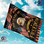 American Eagle 250 Years Of Freedom Garden Flag 1776-2026 Yard Decor Banner