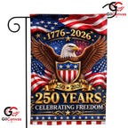 American Eagle Patriotic Celebrating Freedom 250 Years 1776-2026 Garden Flag