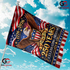 American Eagle Patriotic Celebrating Freedom 250 Years 1776-2026 Garden Flag