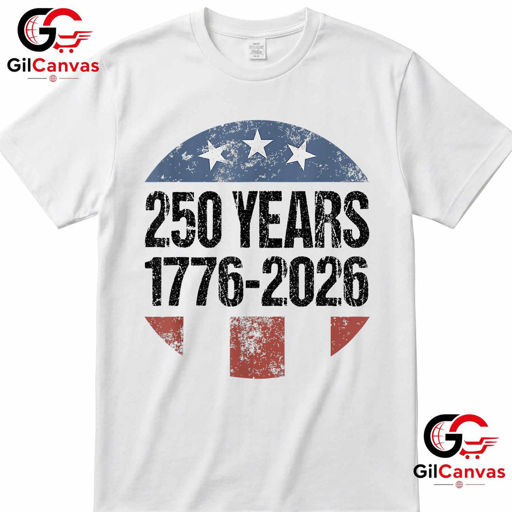 American Flag 250th Anniversary USA 4th of July 250 Years Unisex Men Women T-Shirt