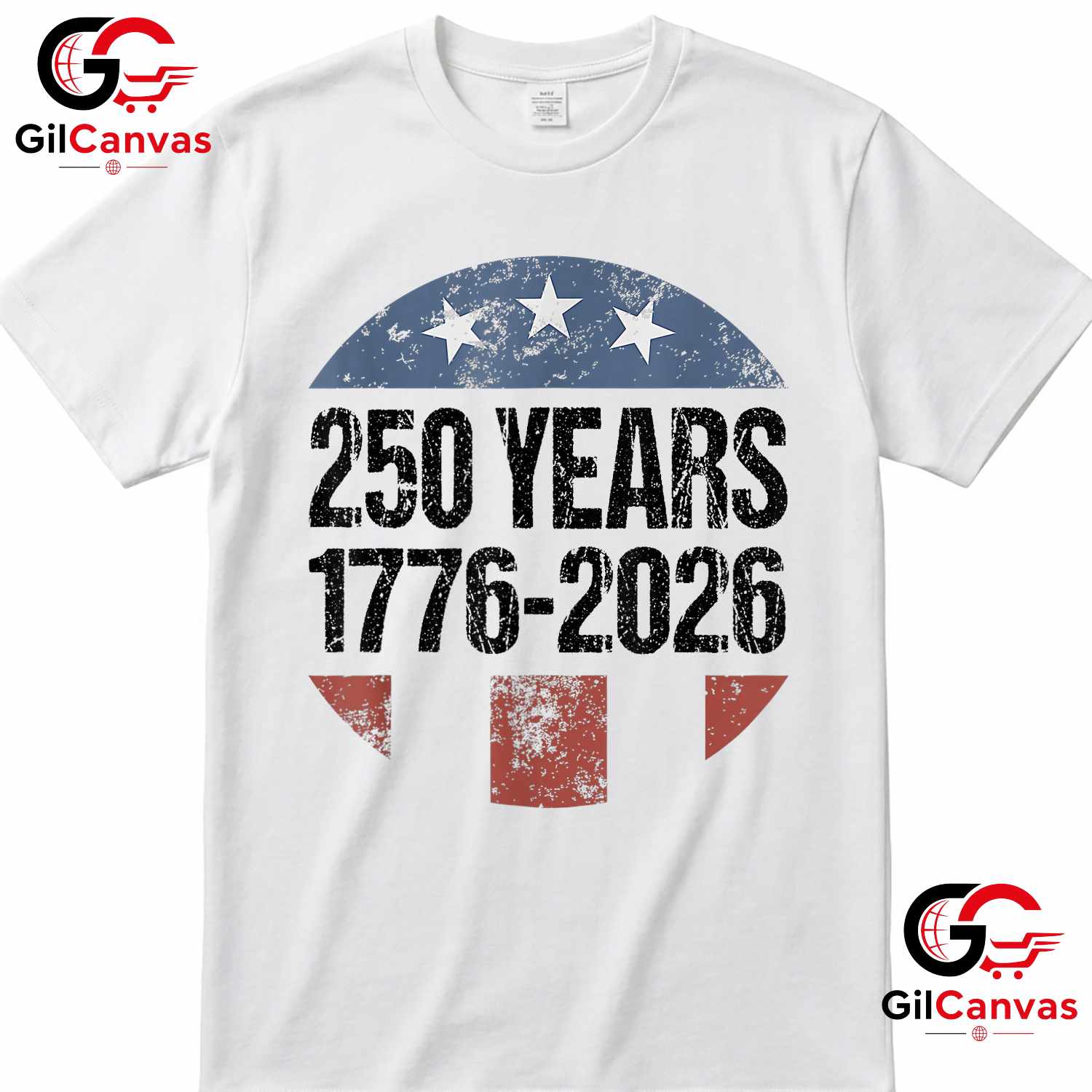 American Flag 250th Anniversary USA 4th of July 250 Years Unisex Men Women T-Shirt