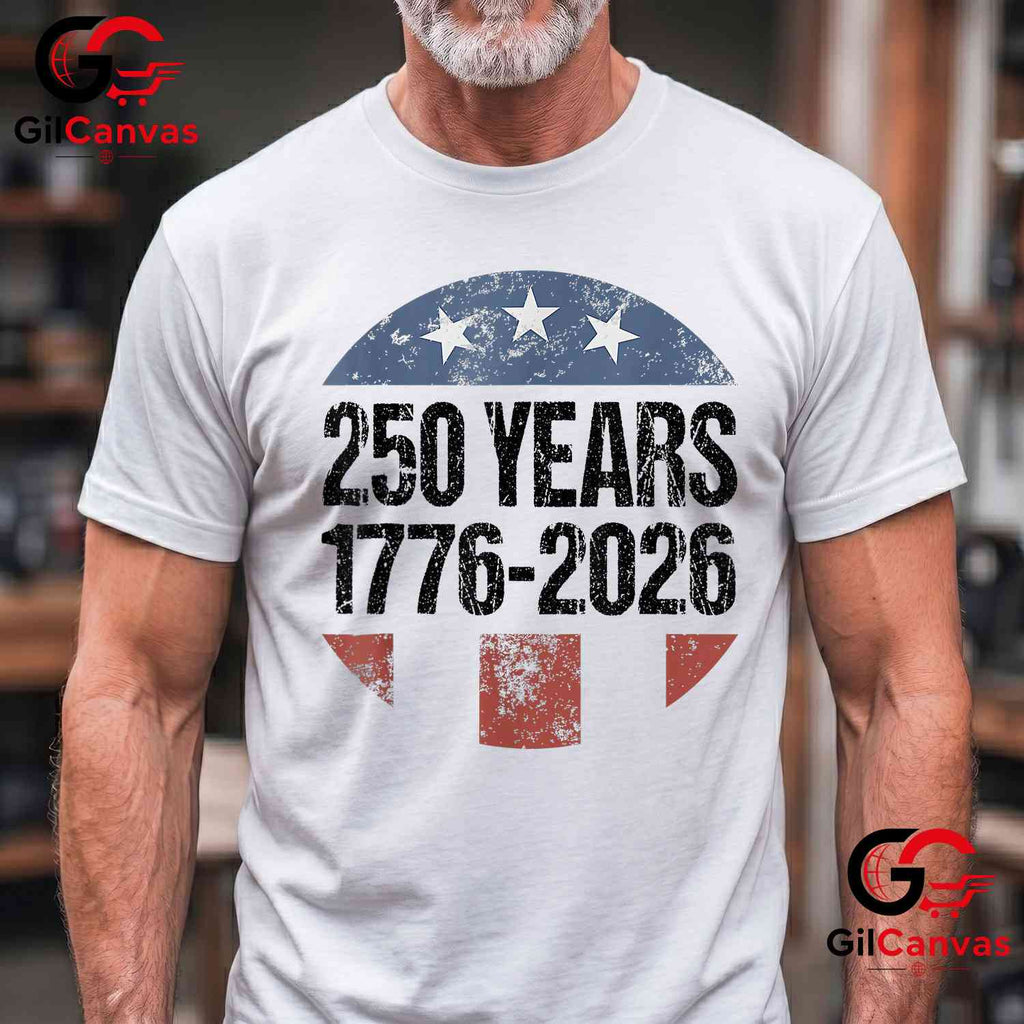 American Flag 250th Anniversary USA 4th of July 250 Years Unisex Men Women T-Shirt