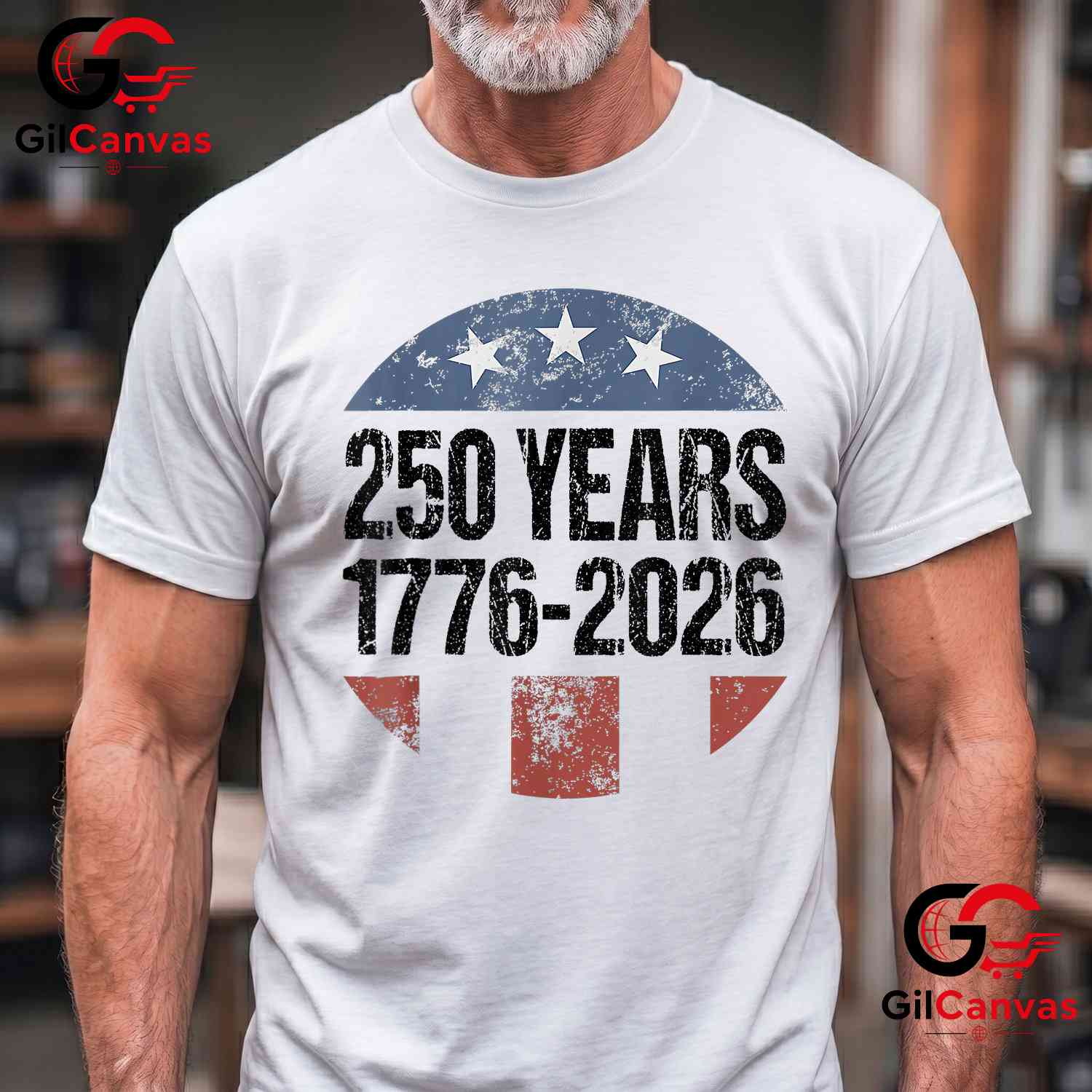American Flag 250th Anniversary USA 4th of July 250 Years Unisex Men Women T-Shirt