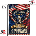 American Freedom 250th Garden Flag Patriotic Eagle Yard Banner Sign 1776-2026