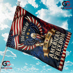 American Freedom 250th Garden Flag Patriotic Eagle Yard Banner Sign 1776-2026
