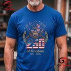Bigfoot USA 1776-2026 Freedom 250 Years 4th of July Unisex Adult Graphic T-Shirt