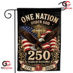 Christian Eagle Patriotic House 1776-2026 Religious 250th Yard Garden Flag