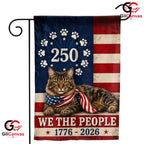Custom Cat We The People Personalized 250 Years Pet Banner US Decor Garden Flag