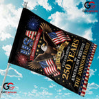 Custom USA 250th Anniversary Personalized American Freedom Banner Garden Flag
