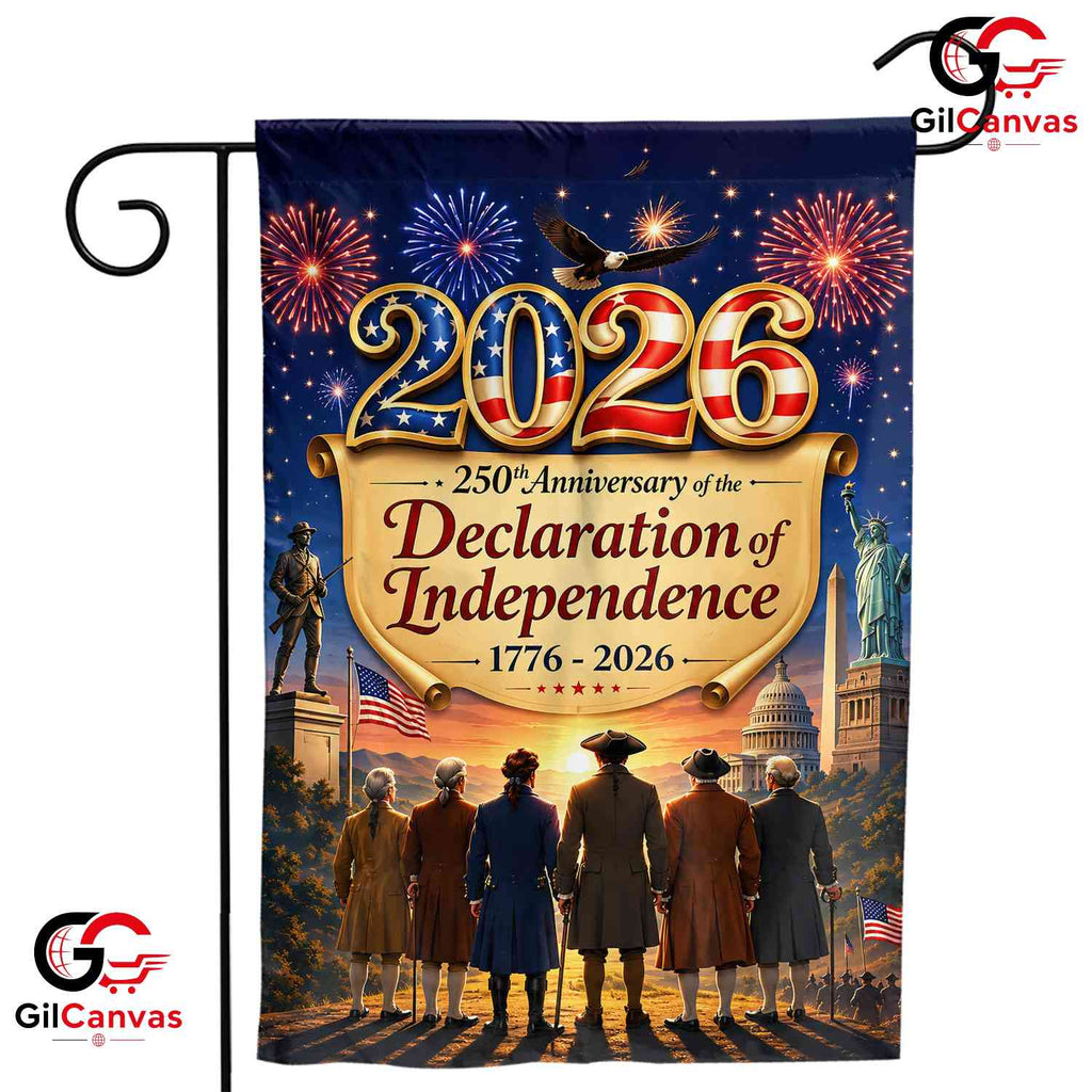 Declaration of Independence 250th Founding Fathers Patriotic Garden Flag