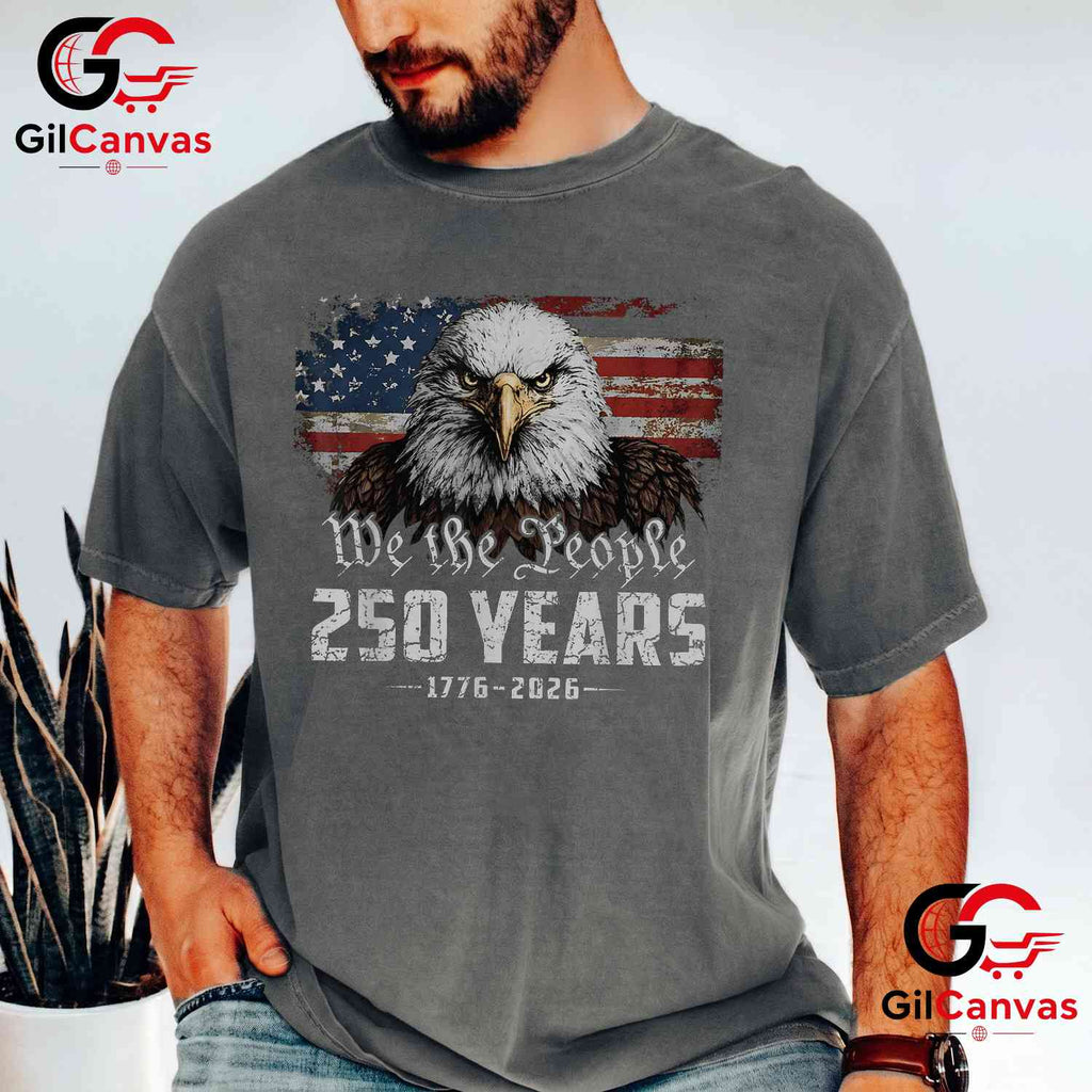 Eagle American Flag 250th Anniversary 4th of July 250 Years Unisex Adult T-Shirt
