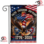 Faith And Freedom 250th Garden Flag Christian Eagle Cross Outdoor House Banner