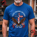 Faith Freedom 4th of July Patriotic USA 250th Anniversary Unisex Vintage Patriotic T-Shirt