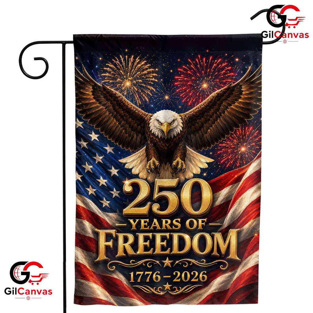 Flying Eagle 250th Anniversary Garden Flag Patriotic Freedom Yard Banner Sign
