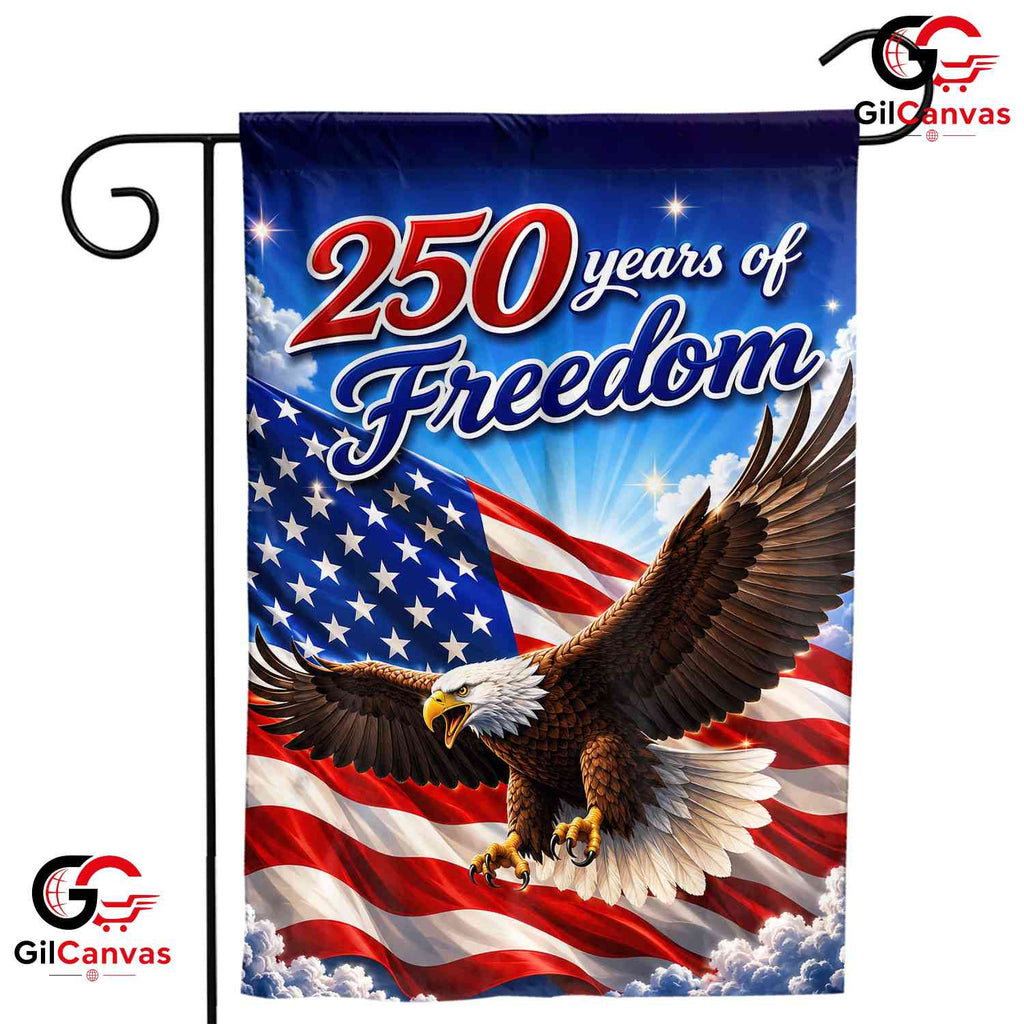 Flying Eagle 250th Anniversary Garden Flag Semiquincentennial Yard Decor Banner