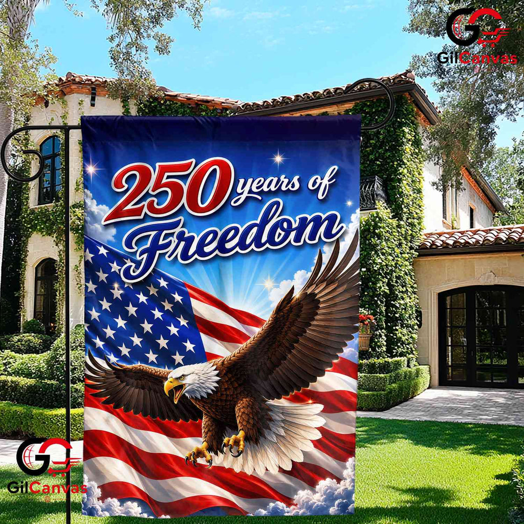 Flying Eagle 250th Anniversary Garden Flag Semiquincentennial Yard Decor Banner