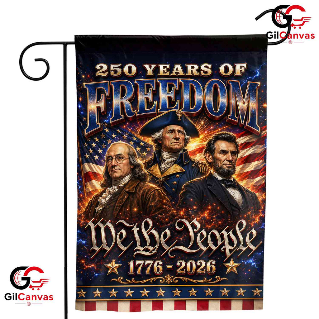 Founding Fathers 250th Garden Flag We The People Semiquincentennial Yard Decor