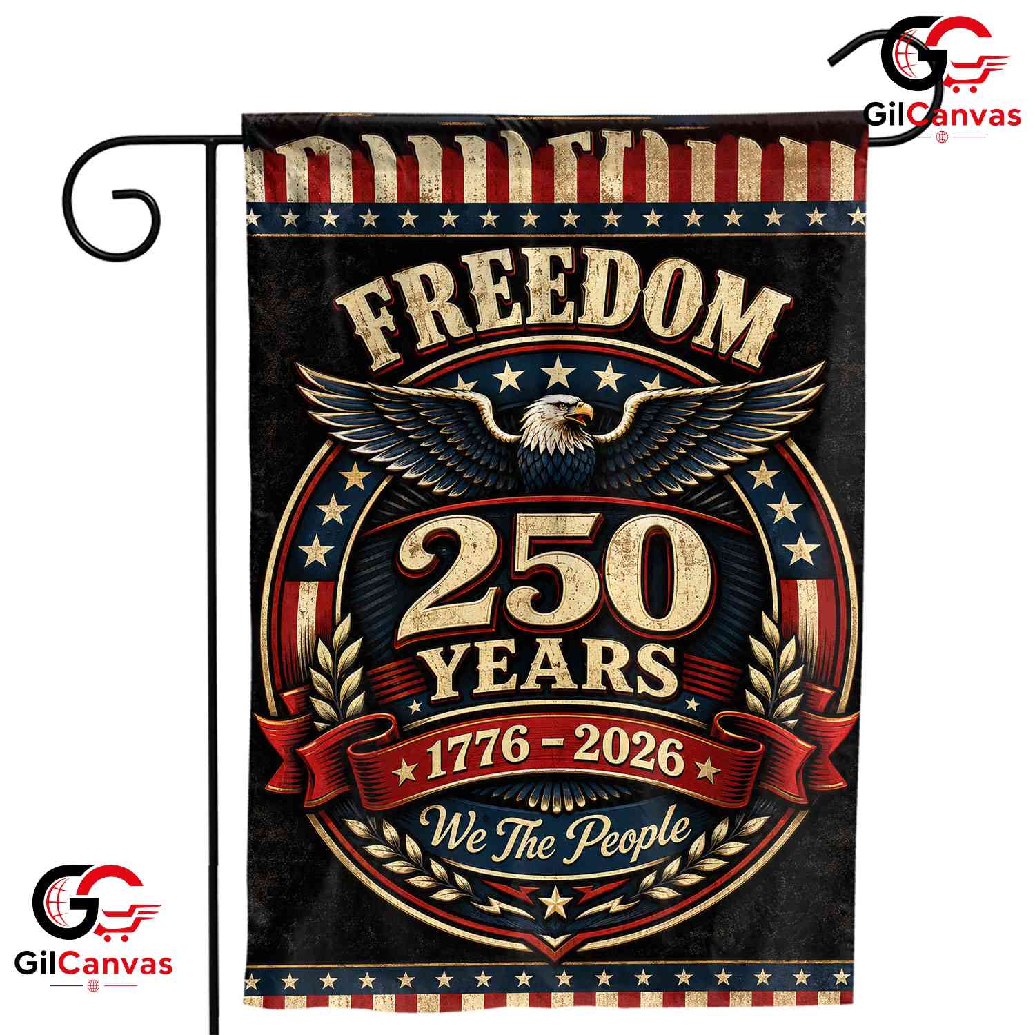Freedom 250 Years Garden Flag We The People Patriotic Semiquincentennial