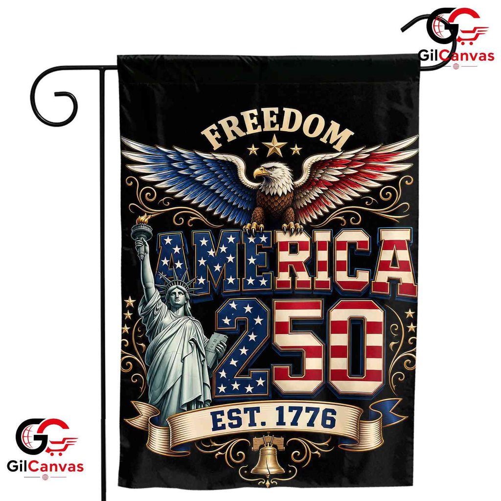 Freedom America 250 Garden Flag Statue Of Liberty Est 1776 Outdoor Yard Banner