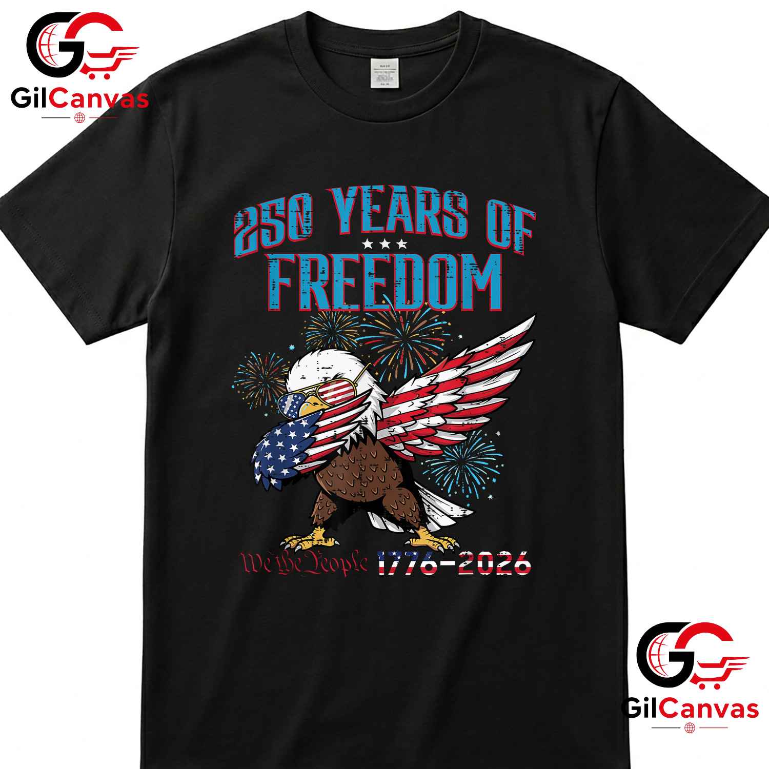 Freedom Eagle Dab 250th Anniversary USA 250 Years Unisex Youth Adult T-Shirt