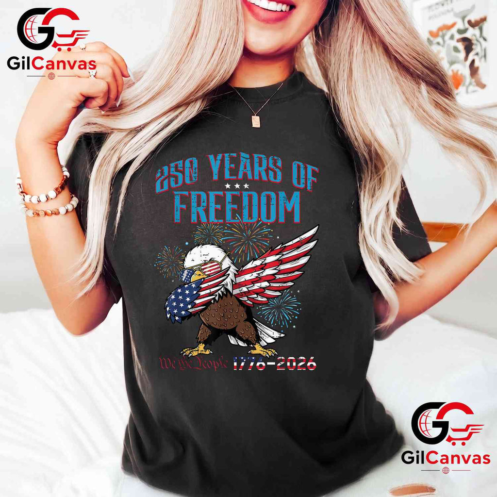 Freedom Eagle Dab 250th Anniversary USA 250 Years Unisex Youth Adult T-Shirt