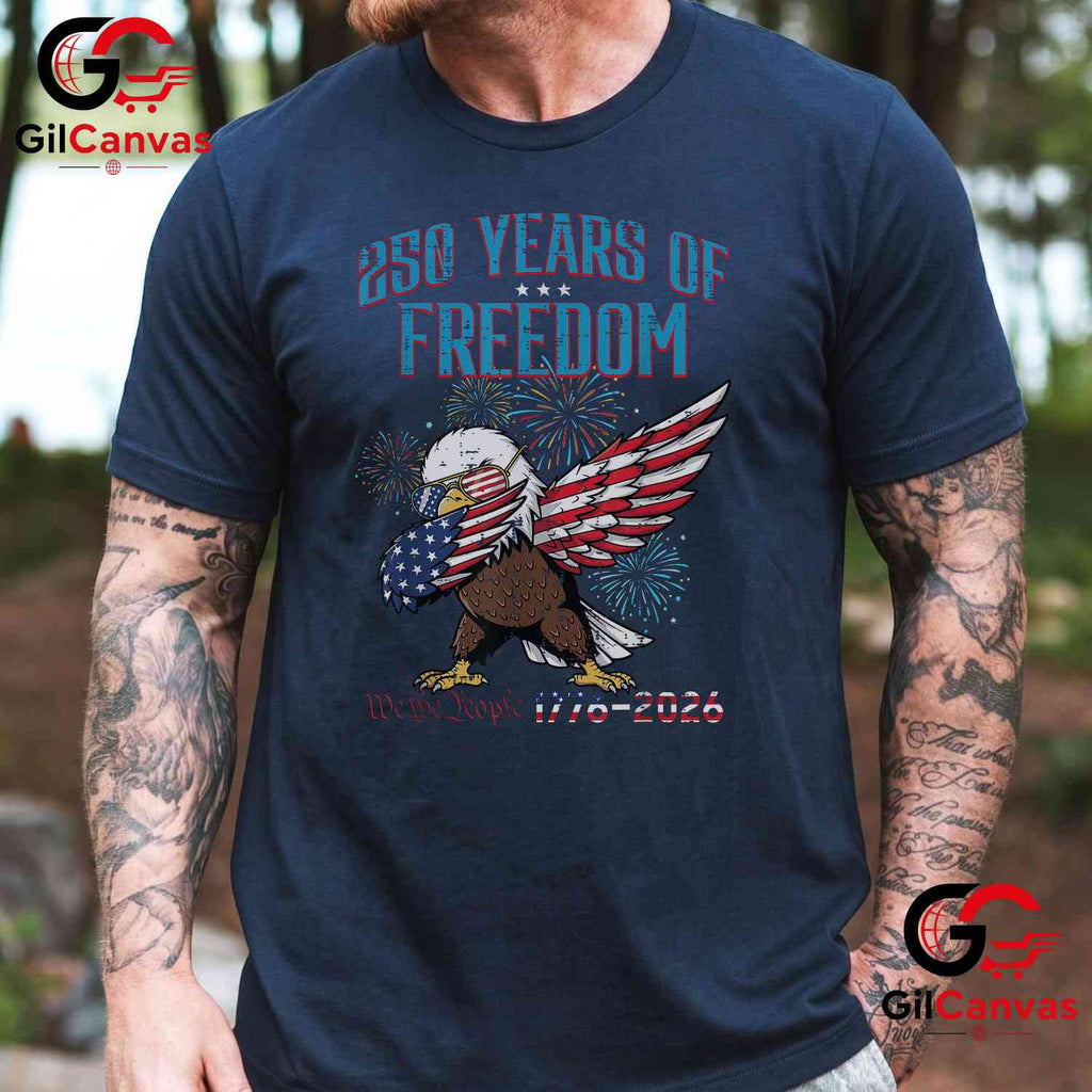 Freedom Eagle Dab 250th Anniversary USA 250 Years Unisex Youth Adult T-Shirt