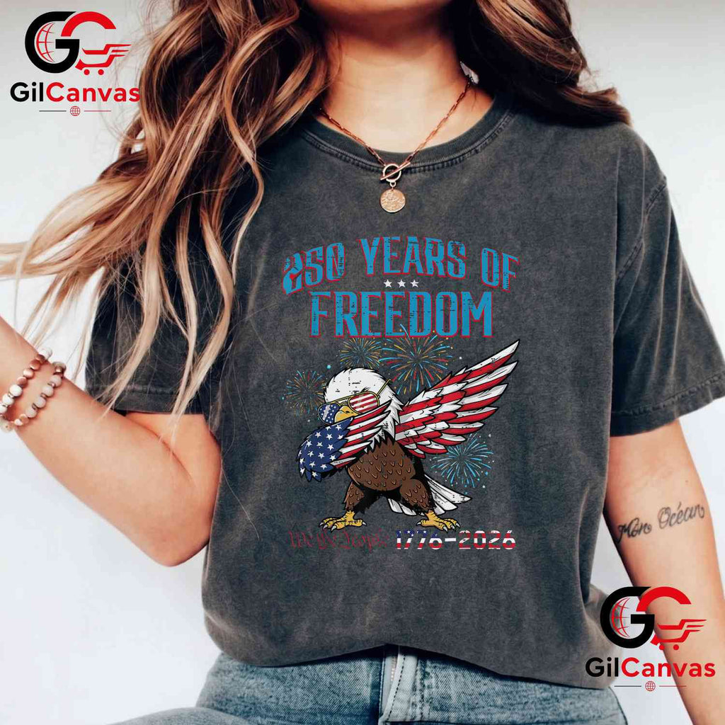 Freedom Eagle Dab 250th Anniversary USA 250 Years Unisex Youth Adult T-Shirt