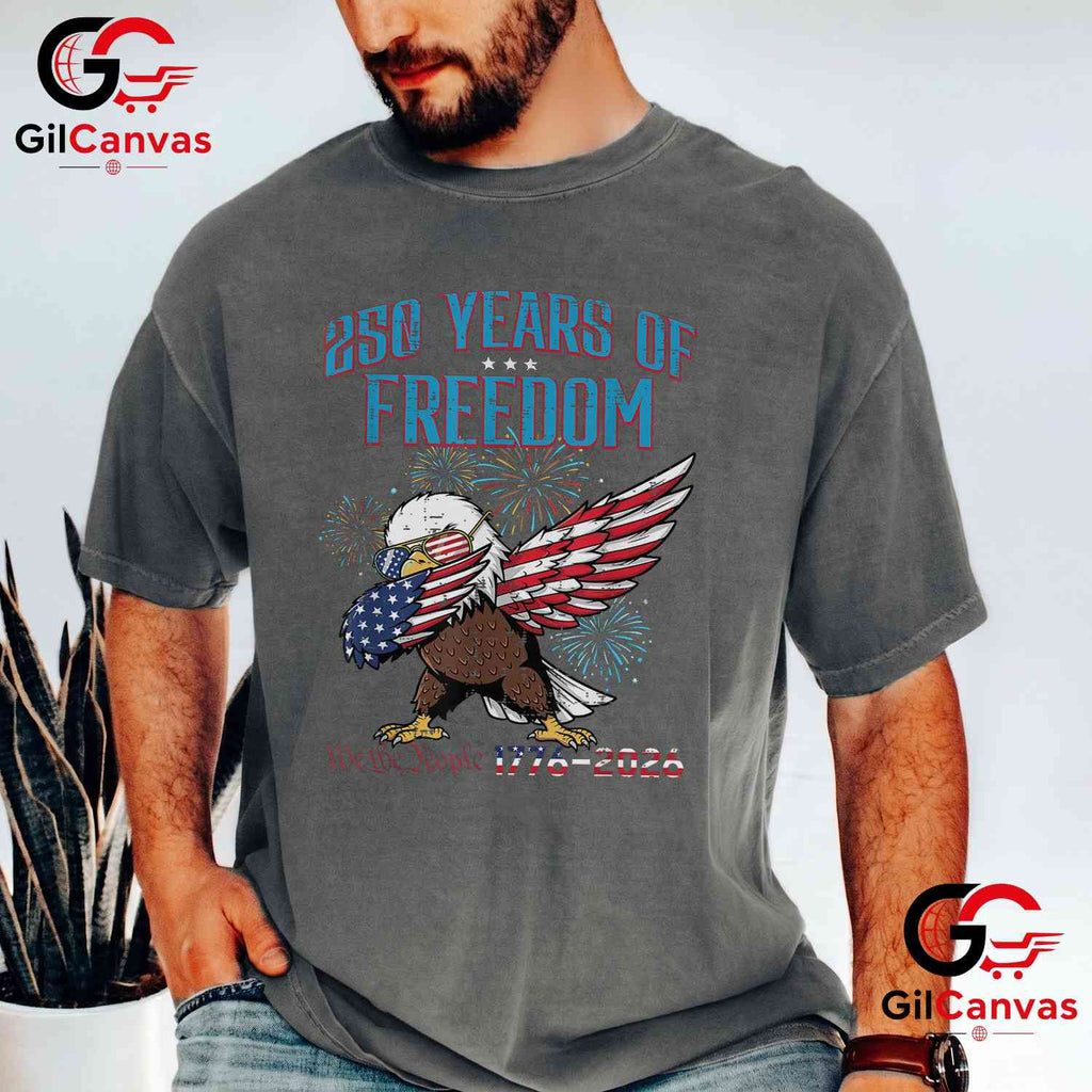 Freedom Eagle Dab 250th Anniversary USA 250 Years Unisex Youth Adult T-Shirt