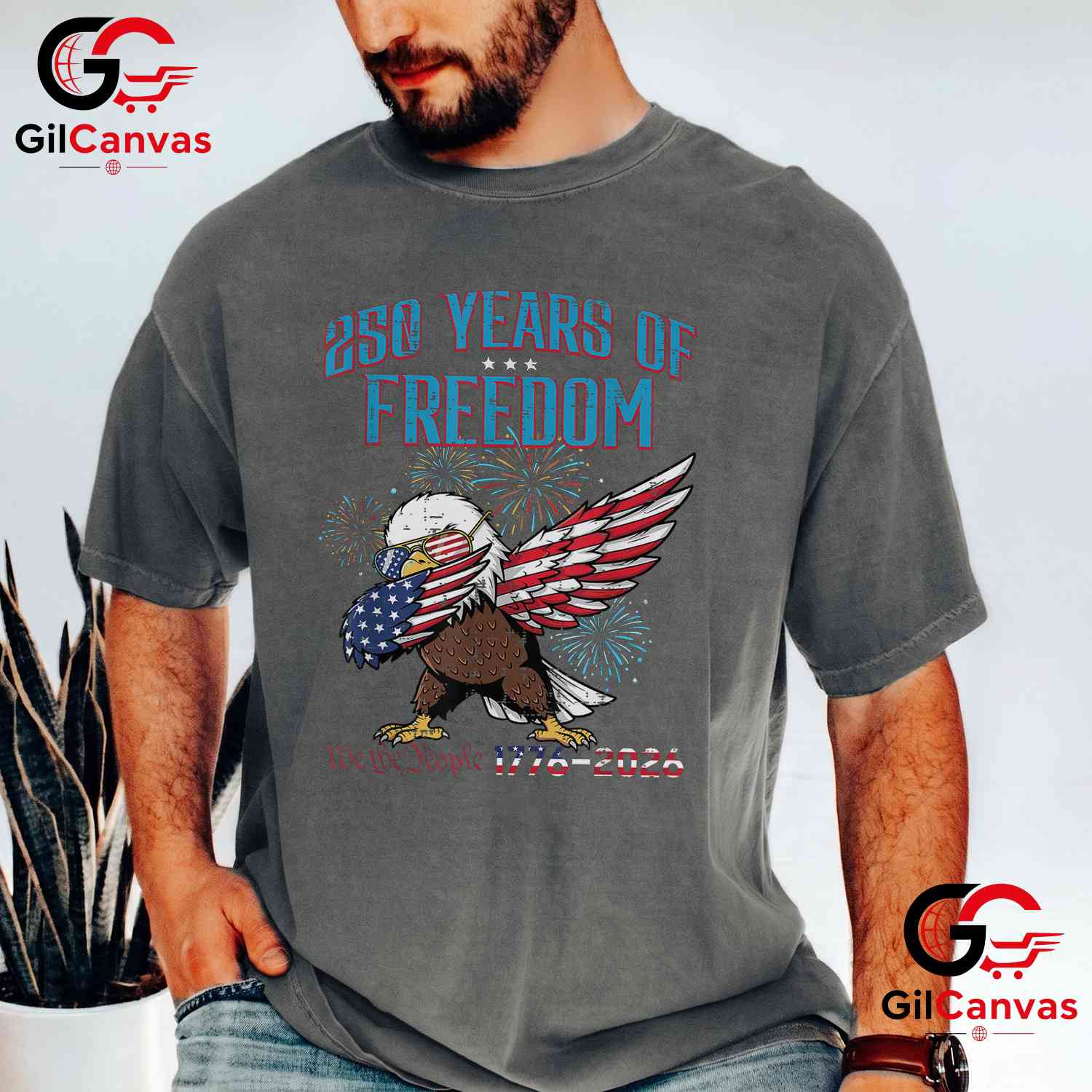 Freedom Eagle Dab 250th Anniversary USA 250 Years Unisex Youth Adult T-Shirt