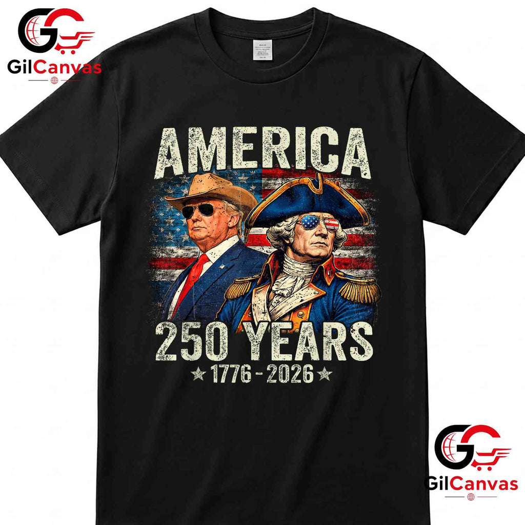 Funny Historical Presidents America 250th Anniversary 250 Years Unisex T-Shirt