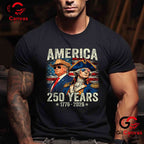 Funny Historical Presidents America 250th Anniversary 250 Years Unisex T-Shirt