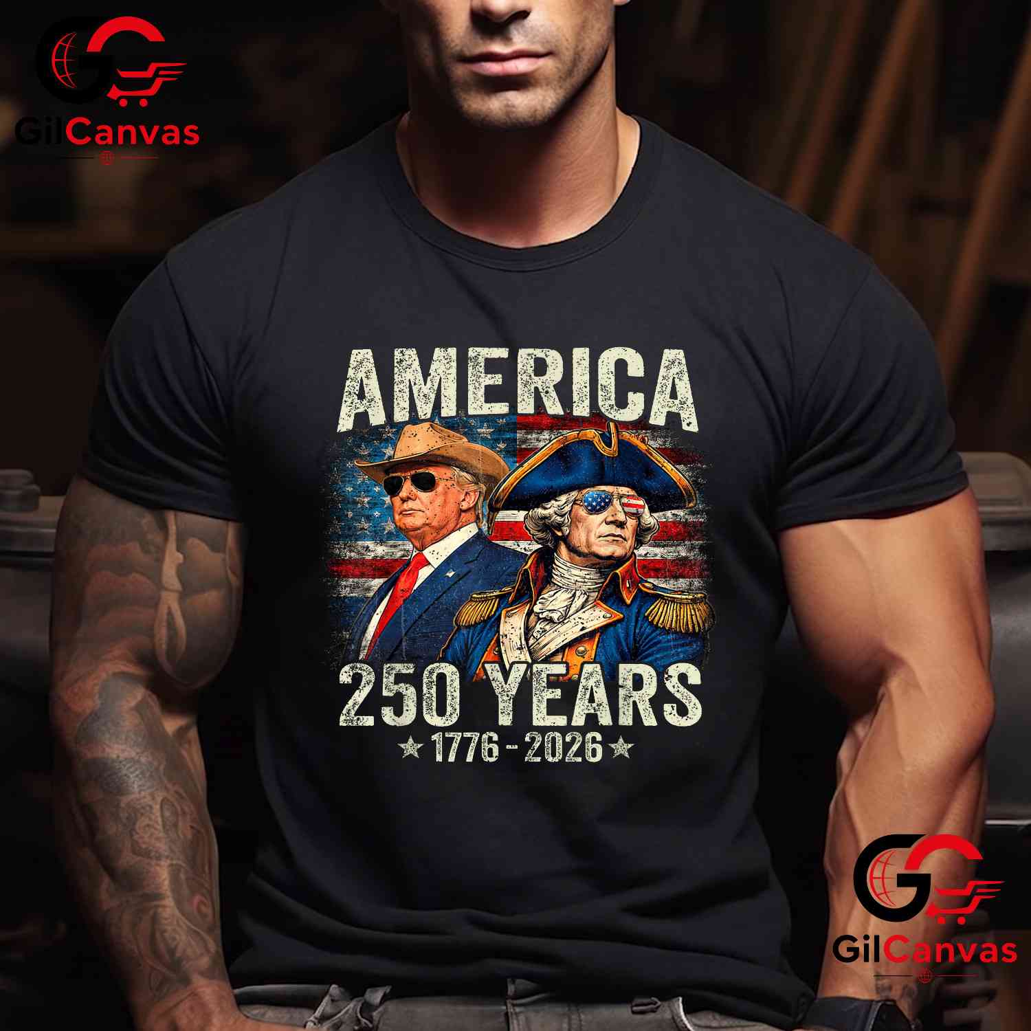 Funny Historical Presidents America 250th Anniversary 250 Years Unisex T-Shirt