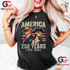 Funny Historical Presidents America 250th Anniversary 250 Years Unisex T-Shirt