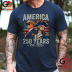 Funny Historical Presidents America 250th Anniversary 250 Years Unisex T-Shirt