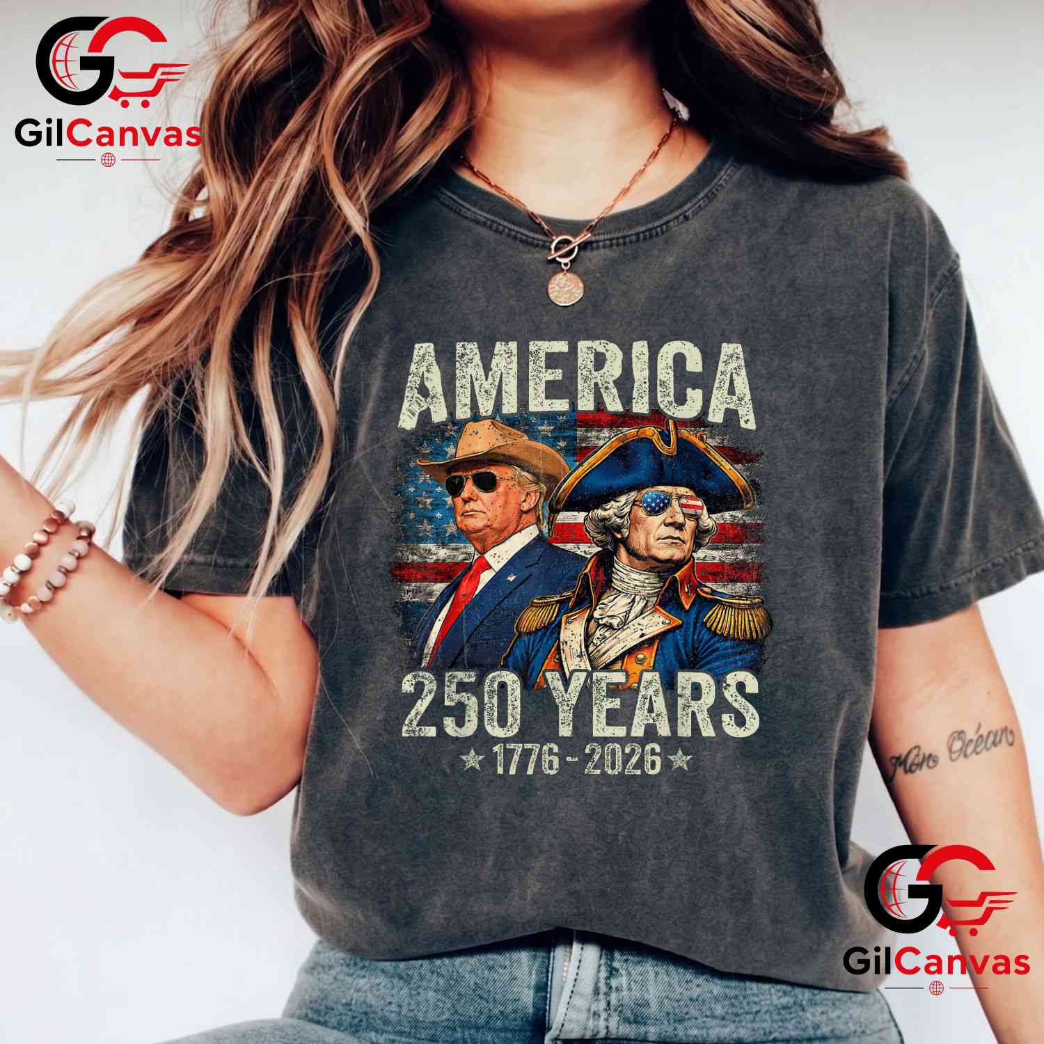 Funny Historical Presidents America 250th Anniversary 250 Years Unisex T-Shirt