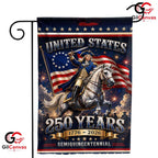 George Washington 250th Garden Flag Semiquincentennial Yard Decor 1776-2026