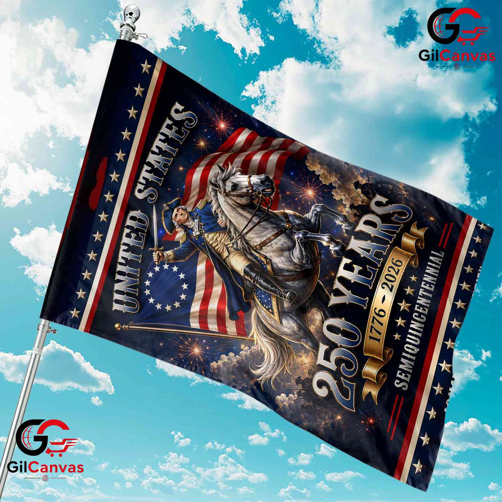 George Washington 250th Garden Flag Semiquincentennial Yard Decor 1776-2026