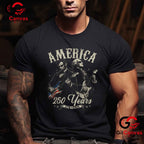 George Washington Abe Lincoln Guitar 250th Anniversary Unisex July 4th Graphic T-Shirt