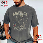 George Washington Abe Lincoln Guitar 250th Anniversary Unisex July 4th Graphic T-Shirt