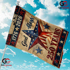 God Bless America 250th Garden Flag Rustic Semiquincentennial Yard Decor Sign