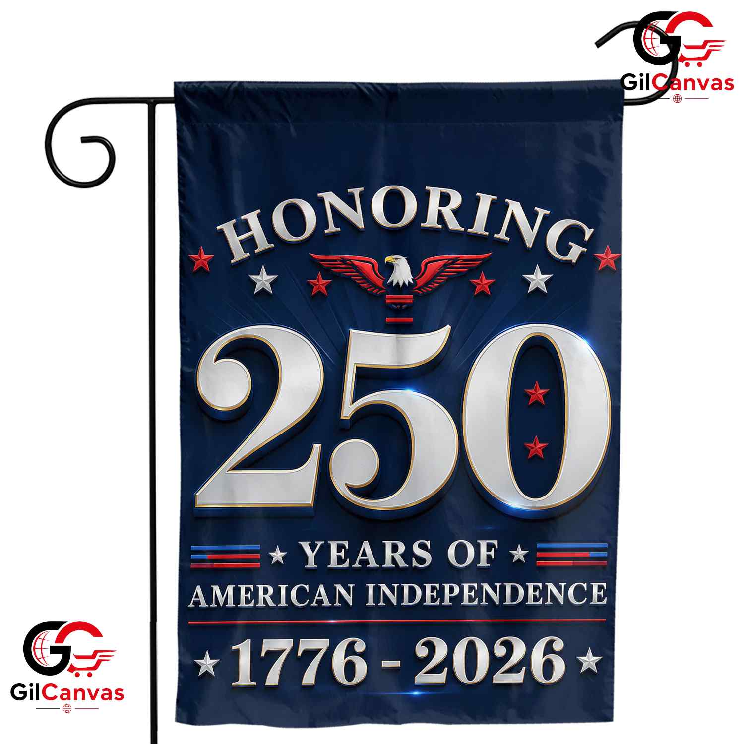 Honoring American Independence 250th Garden Flag Semiquincentennial Yard Decor
