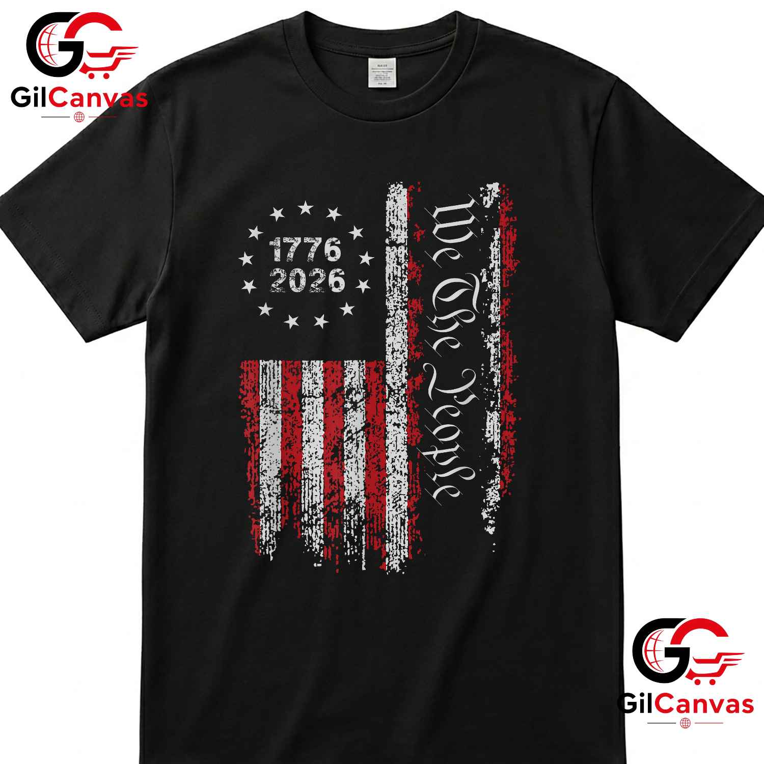 Independence Day Freedom 250 Years America Anniversary Unisex Men USA Flag Graphic T-Shirt
