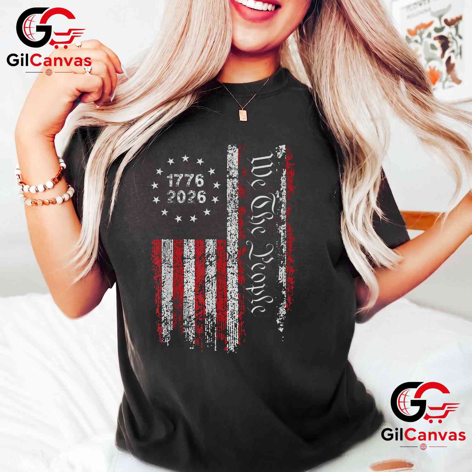 Independence Day Freedom 250 Years America Anniversary Unisex Men USA Flag Graphic T-Shirt