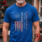 Independence Day Freedom 250 Years America Anniversary Unisex Men USA Flag Graphic T-Shirt