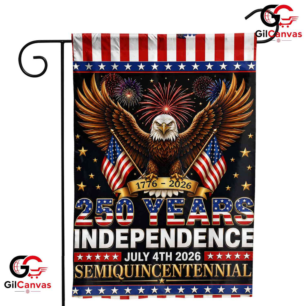 July 4th 2026 Independence Garden Flag Patriotic Eagle Semiquincentennial Sign